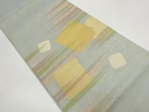 抽象霞に色紙散らし模様織出し袋帯